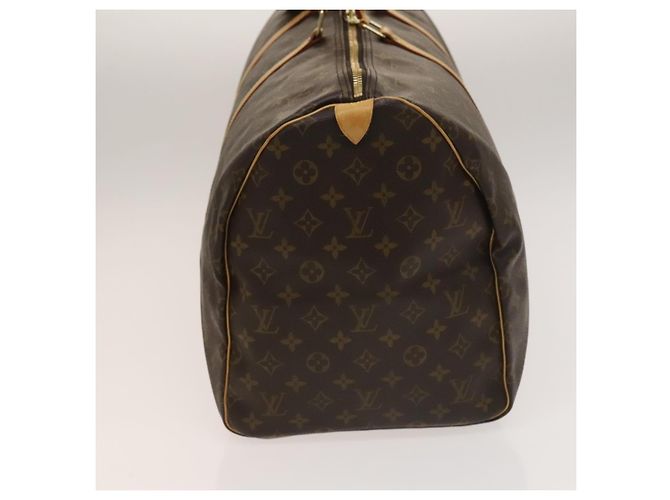 Borsa Keepall Louis Vuitton Monogram Canvas 55 Marrone - vista 3