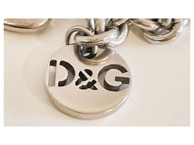 Dolce & Gabbana Bracciale Charms I Love D&G Argento - vista 12