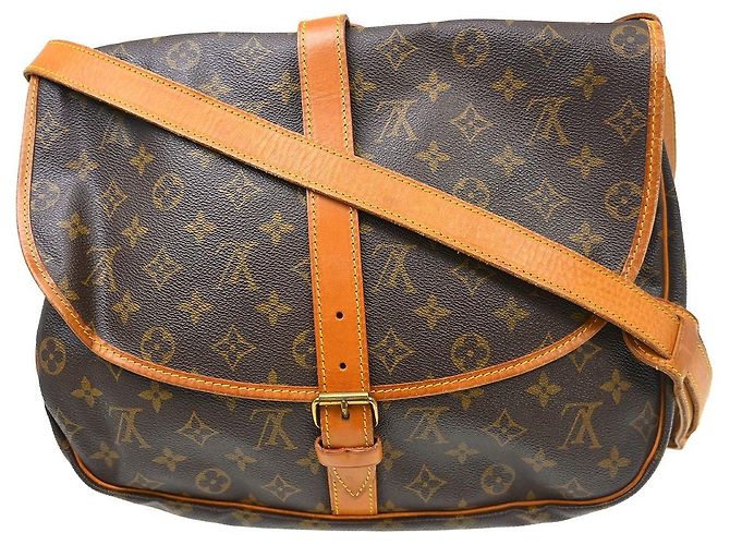 Borsa Louis Vuitton Saumur in Tela Monogram 35 Marrone - vista 2