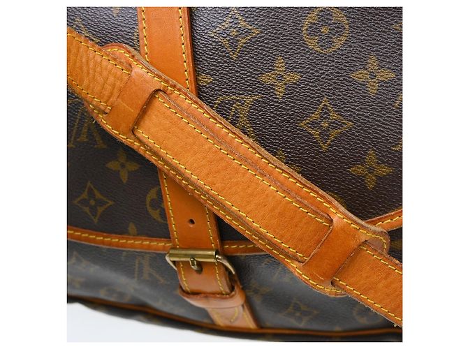 Borsa Louis Vuitton Saumur in Tela Monogram 35 Marrone - vista 6