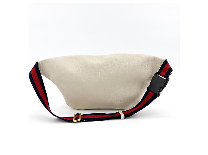 Cintura in pelle stampata Gucci Logo Medium Bianco - vista 2