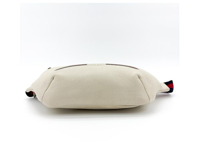 Cintura in pelle stampata Gucci Logo Medium Bianco - vista 5