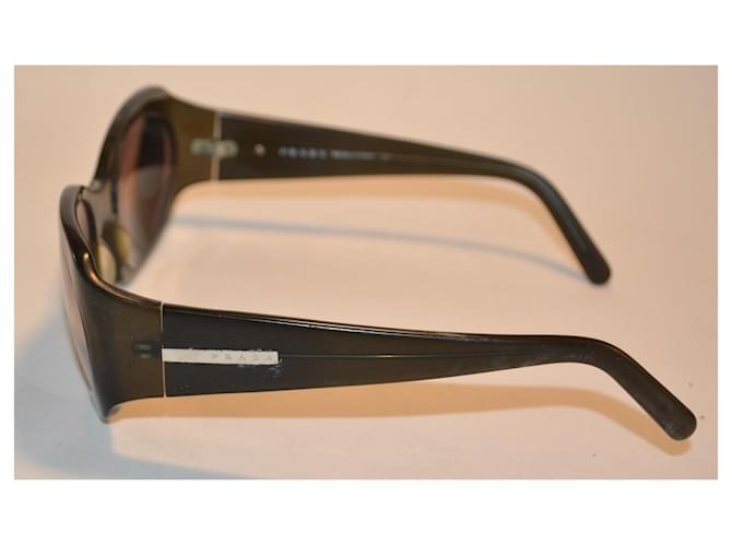 Prada SPR10E Sonnenbrille braunes Acetat - Ansicht 3