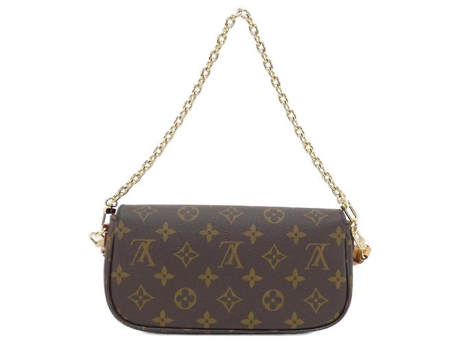 Ivy Borsa a tracolla Louis Vuitton Monogram Wallet on Chain Marrone - vista 2