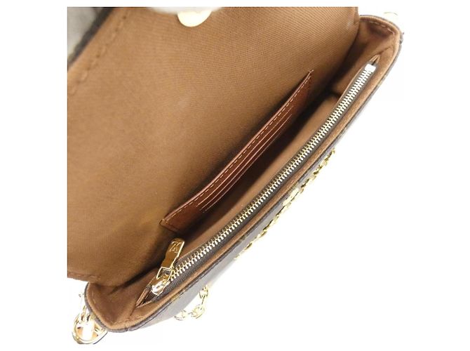 Ivy Borsa a tracolla Louis Vuitton Monogram Wallet on Chain Marrone - vista 6