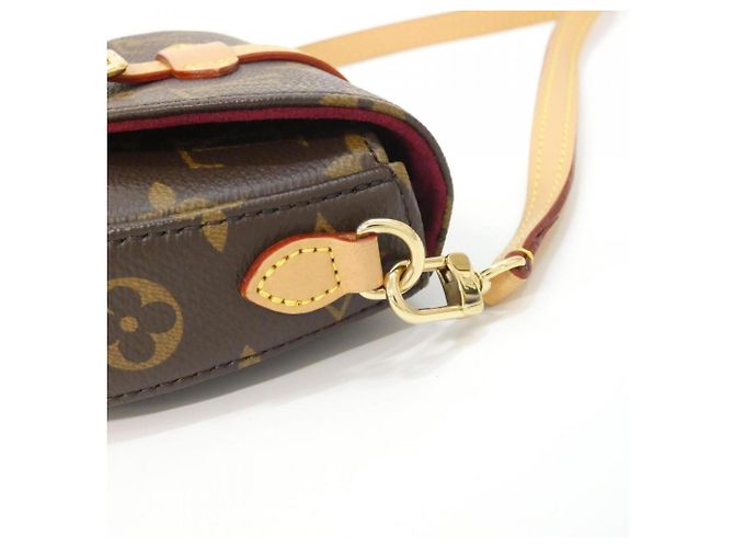 Borsa a tracolla Louis Vuitton Monogram Micro Chantilly Marrone - vista 4