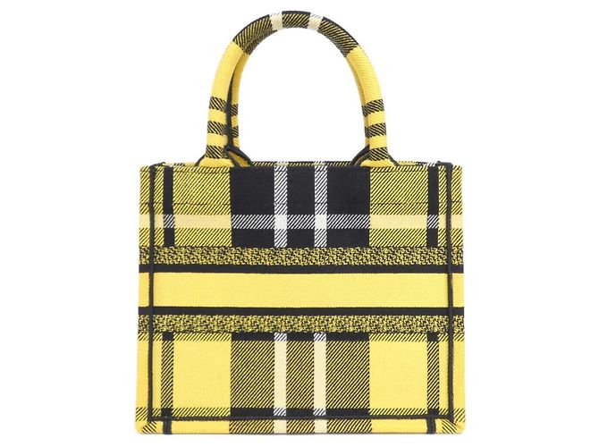 Borsa Christian Dior Book Tote Small Nero Giallo - vista 2