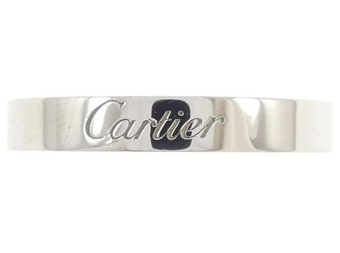 Cartier Gravierter Ringband aus Platin 950 - Ansicht 2