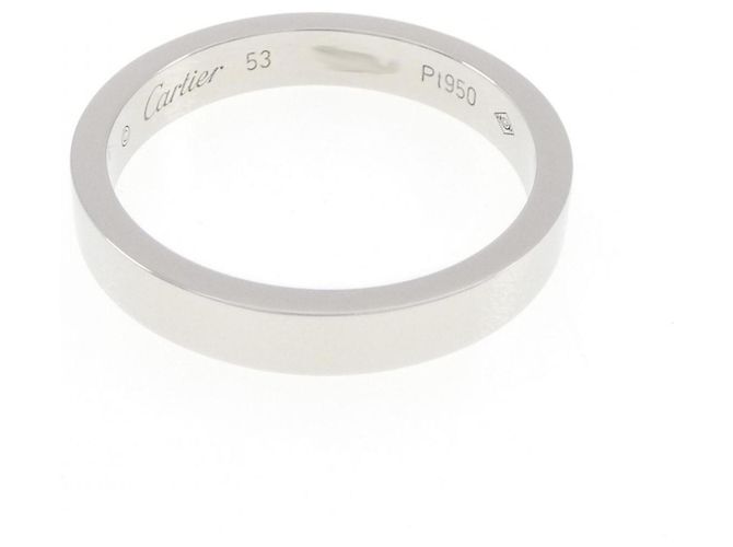 Cartier Gravierter Ringband aus Platin 950 - Ansicht 3