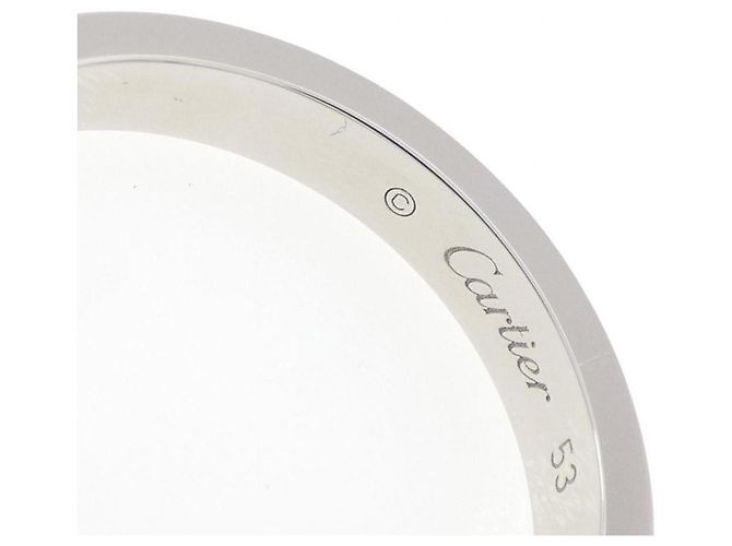 Cartier Gravierter Ringband aus Platin 950 - Ansicht 4