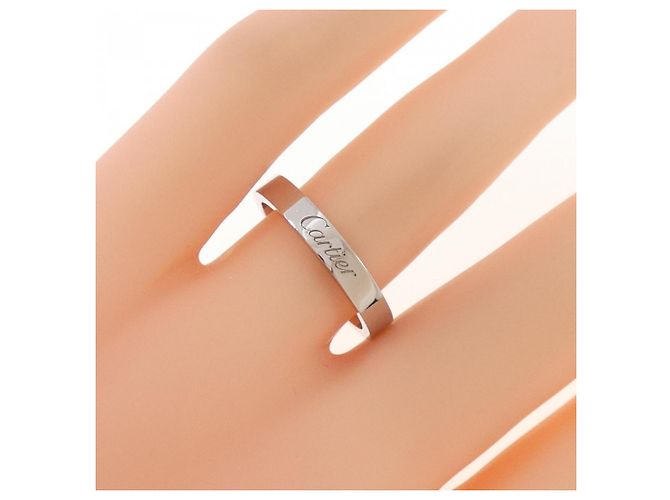 Cartier Gravierter Ringband aus Platin 950 - Ansicht 5