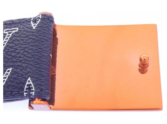 Louis Vuitton M0049 Standard Gürtel Weiß Marineblau - Ansicht 3