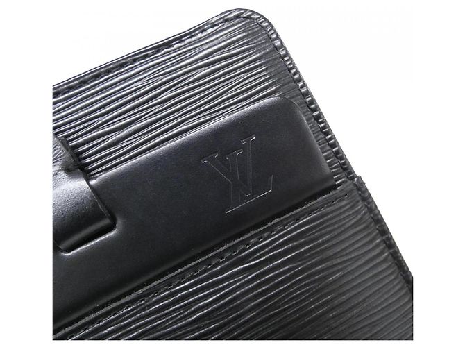 Borsa a Spalla Louis Vuitton Epi Croisette PM Nero - vista 6