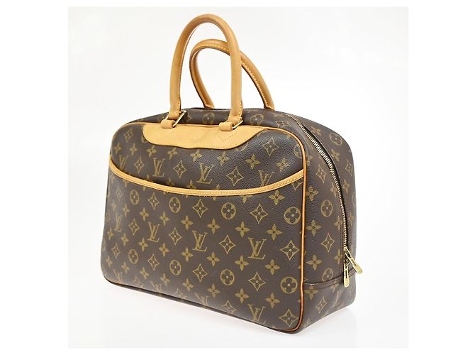 Louis Vuitton Deauville Monogram Canvas 34 Marrone - vista 3