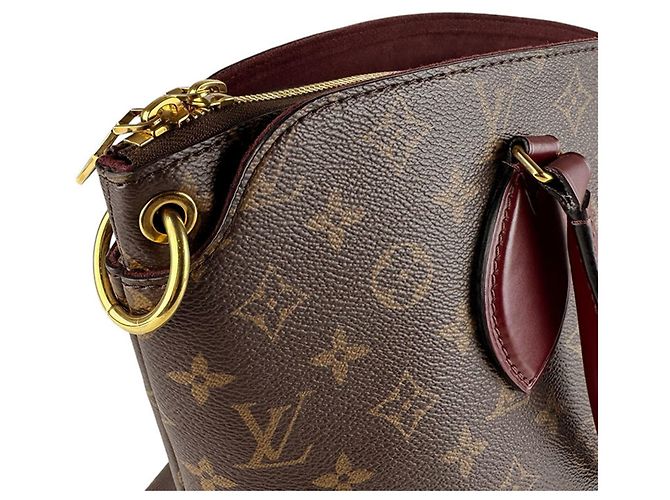 Louis Vuitton Monogram Shoulder Bag Brown Dark red - view 6