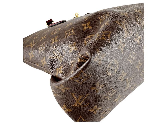 Louis Vuitton Monogram Shoulder Bag Brown Dark red - view 8
