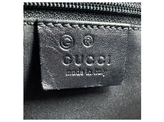 Borsa a tracolla Gucci GG Canvas e pelle Nero Verde - vista 12