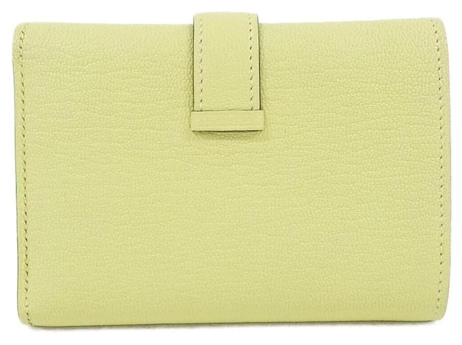 Cartera Combinada Hermès Bearn Amarillo - vista 2