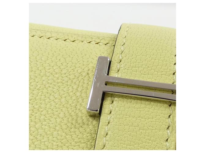 Cartera Combinada Hermès Bearn Amarillo - vista 3