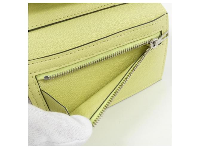 Cartera Combinada Hermès Bearn Amarillo - vista 6