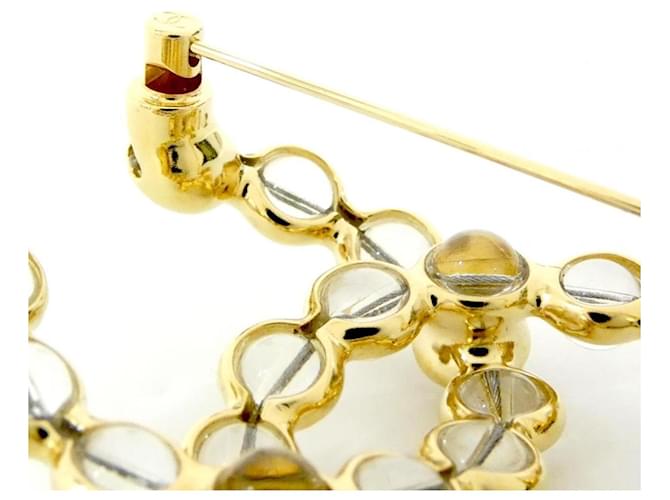 Spilla Chanel Clear e Gold D'oro - vista 3