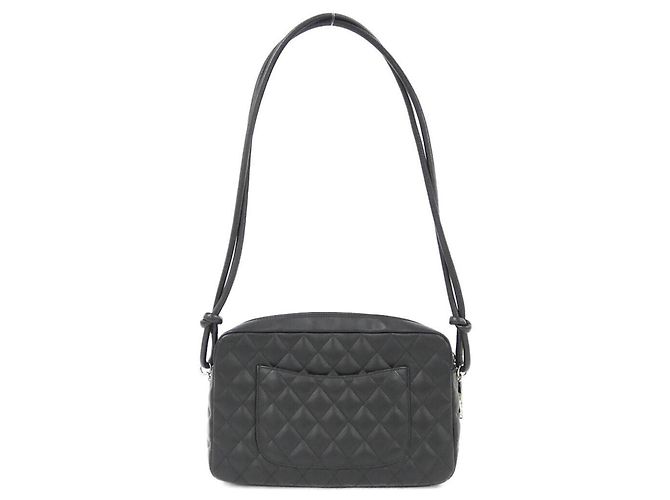 Borsa a tracolla Chanel Cambon Line 28120 Nero Bianco - vista 2