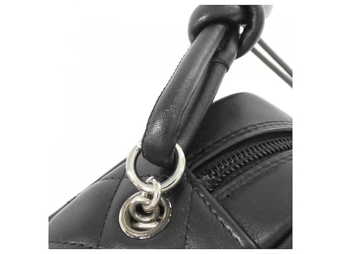 Borsa a tracolla Chanel Cambon Line 28120 Nero Bianco - vista 8