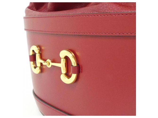 Borsa a tracolla Gucci Horsebit 1955 in pelle rossa Rosso - vista 4