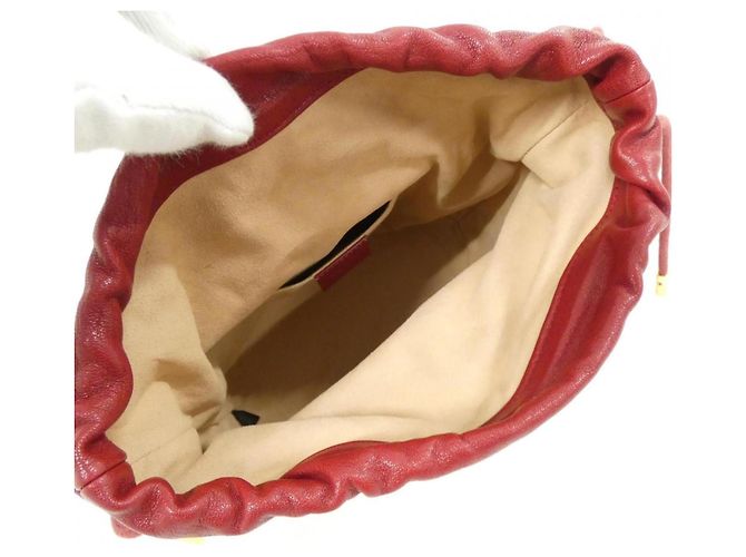 Borsa a tracolla Gucci Horsebit 1955 in pelle rossa Rosso - vista 9