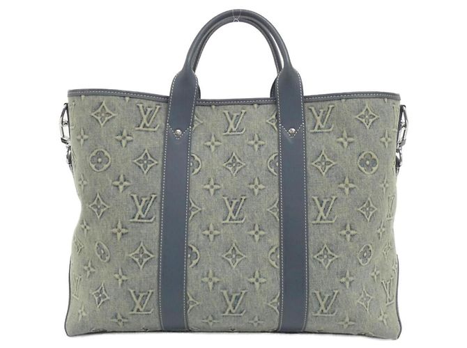 Tote Weekend in Monogram Louis Vuitton Blu - vista 2