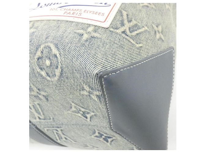 Tote Weekend in Monogram Louis Vuitton Blu - vista 3