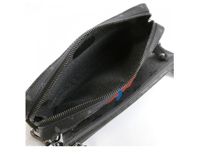 Borsa Messenger Trio Monogram Eclipse Reverse Louis Vuitton Nero Grigio - vista 8