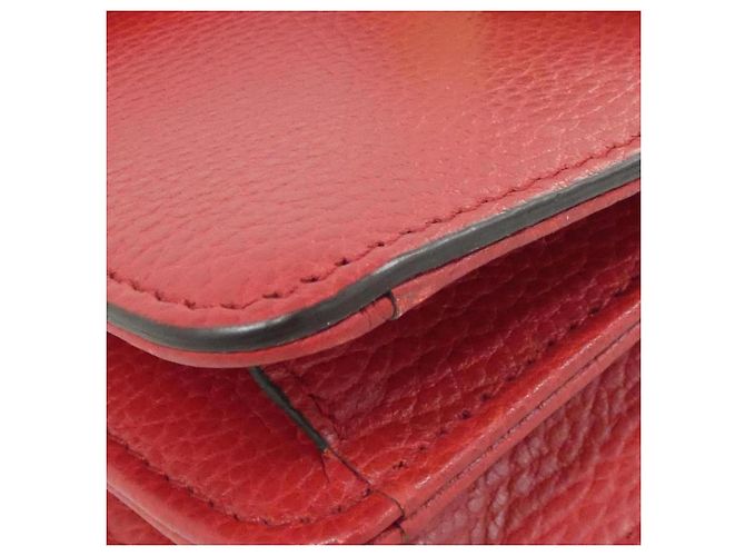 Bolsa de ombro em couro vermelho Gucci 510304 CAO0G - vista 3