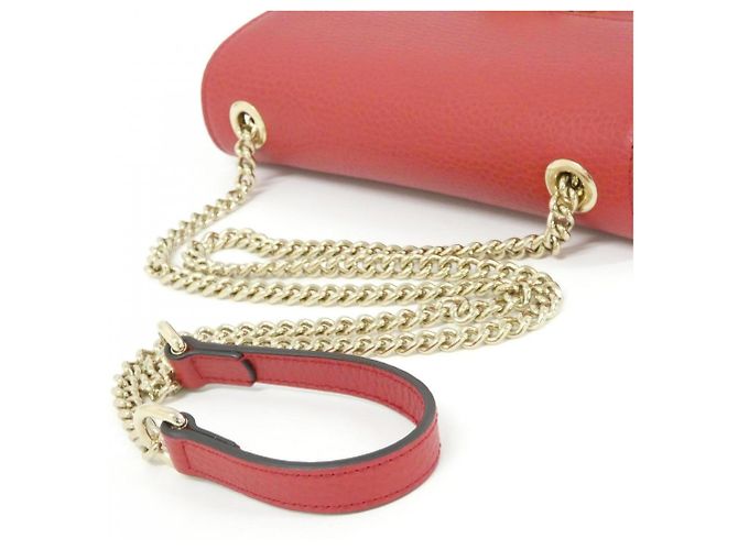 Bolsa de ombro em couro vermelho Gucci 510304 CAO0G - vista 7