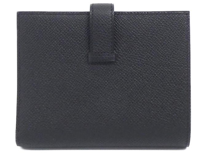 Cartera Compacta Hermès Bearn Negro - vista 2