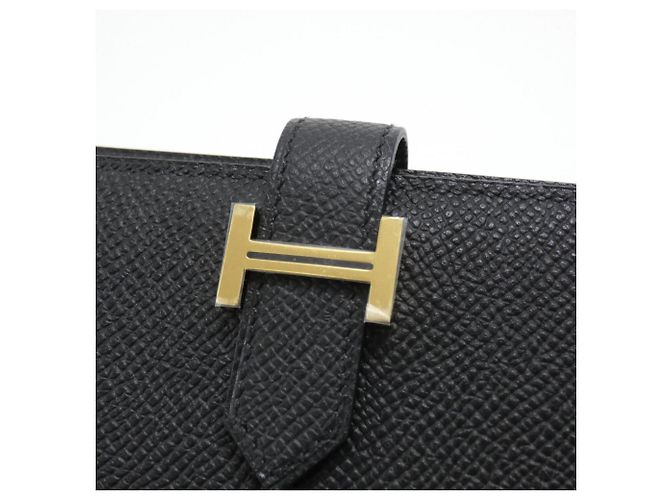 Cartera Compacta Hermès Bearn Negro - vista 3