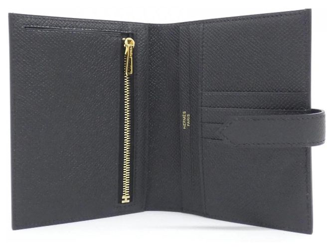 Cartera Compacta Hermès Bearn Negro - vista 4