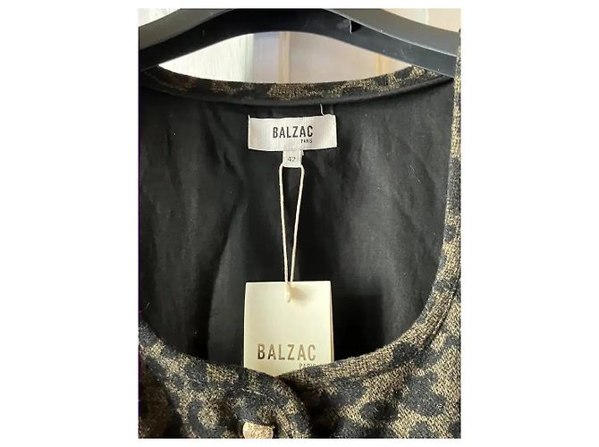 Chaleco Marius Balzac Paris estampado de leopardo Castaño Negro - vista 10