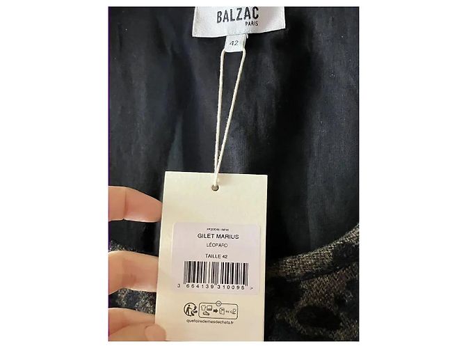 Chaleco Marius Balzac Paris estampado de leopardo Castaño Negro - vista 11
