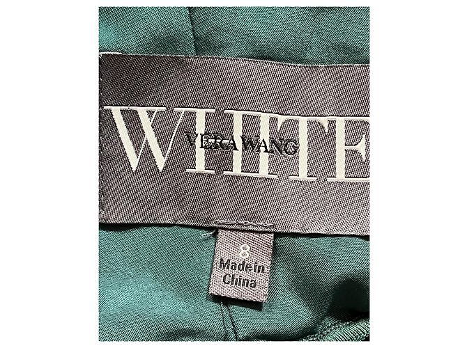 Autre Marque White by Vera Wang Maxikleid Halterneck mit Rüschen Waldgrün Dunkelgrün - Ansicht 5