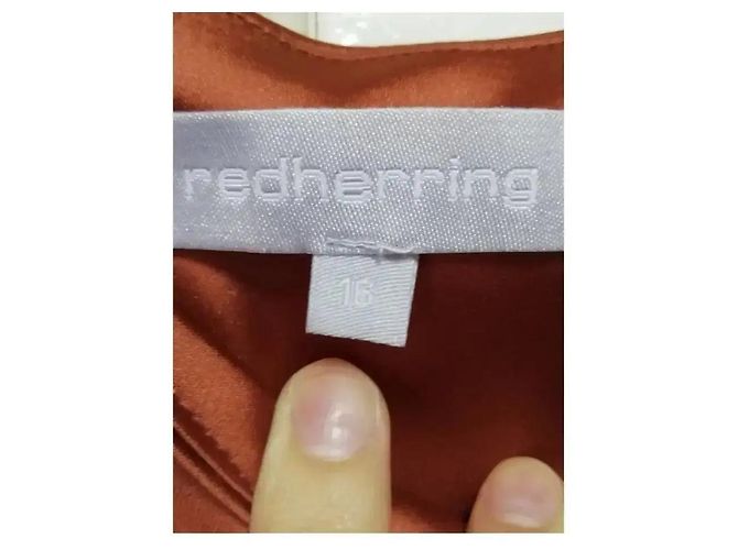 Autre Marque Robe Midi Satin Terracotta Red Herring Bordeaux - vue 5