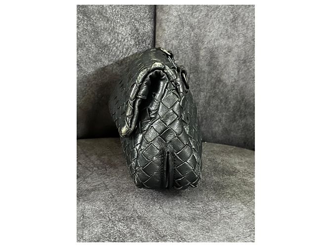 Bottega Veneta Pochette Intrecciato in pelle Nero - vista 5