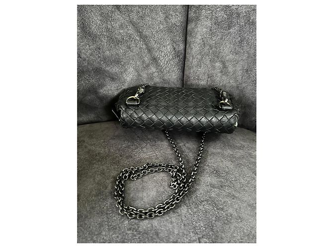 Bottega Veneta Pochette Intrecciato in pelle Nero - vista 6