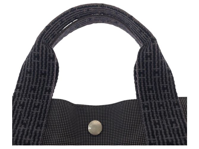 Hermès Borsa Tote Hermes Herline MM Grigia Marrone - vista 5