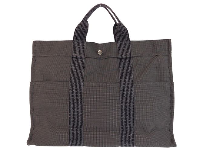 Hermès Borsa Tote Hermes Herline MM Marrone - vista 2