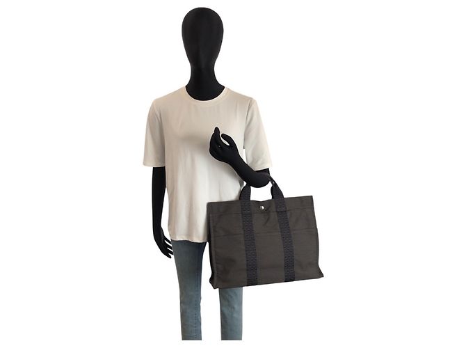Hermès Borsa Tote Hermes Herline MM Marrone - vista 6