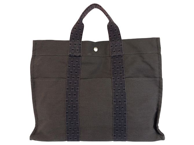 Hermès Hermes Herline MM Tote Tasche Grau Braun - Ansicht 2