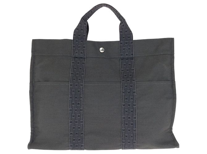 Hermès Hermes Herline MM Tote Tasche Grau Braun - Ansicht 2