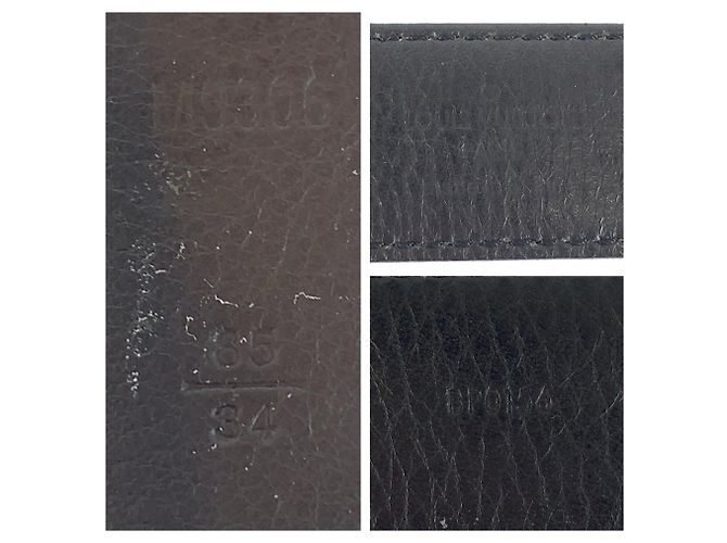 Cintura in pelle Monogram Reverse Louis Vuitton Marrone D'oro - vista 3