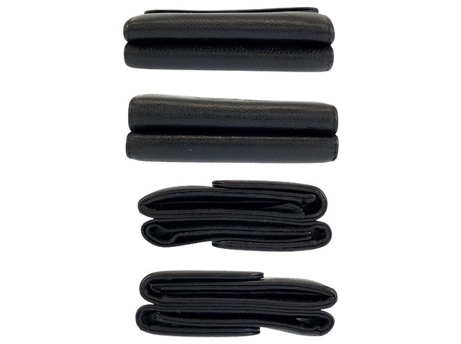 Chanel Coco Mark Black Leather Folding Wallet - view 10